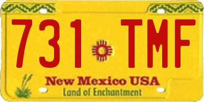 NM license plate 731TMF