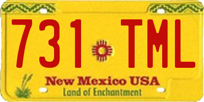 NM license plate 731TML