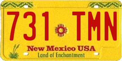 NM license plate 731TMN