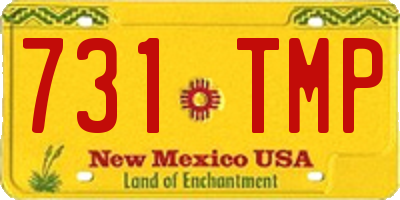 NM license plate 731TMP