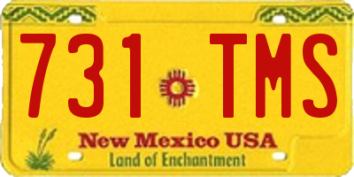 NM license plate 731TMS