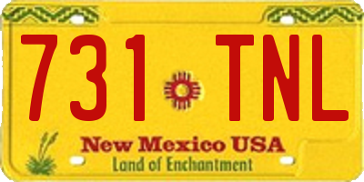 NM license plate 731TNL