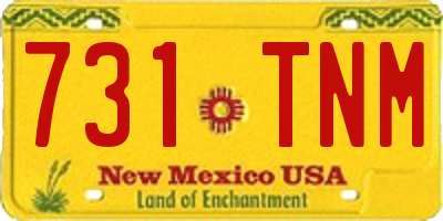 NM license plate 731TNM