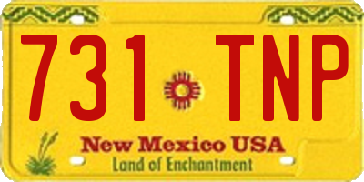 NM license plate 731TNP