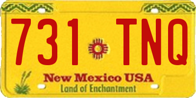 NM license plate 731TNQ