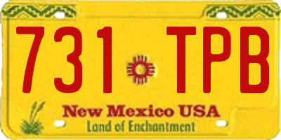 NM license plate 731TPB