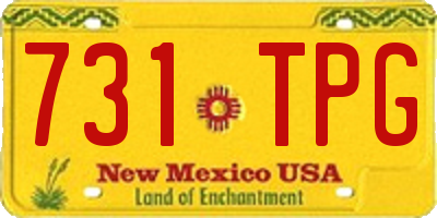 NM license plate 731TPG