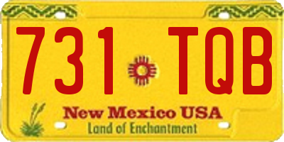 NM license plate 731TQB
