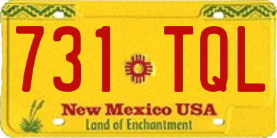 NM license plate 731TQL