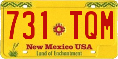 NM license plate 731TQM