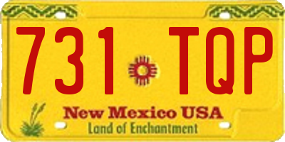 NM license plate 731TQP