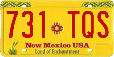 NM license plate 731TQS