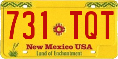 NM license plate 731TQT