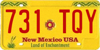 NM license plate 731TQY