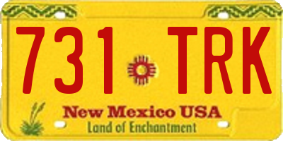 NM license plate 731TRK