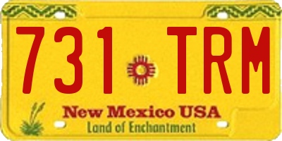NM license plate 731TRM