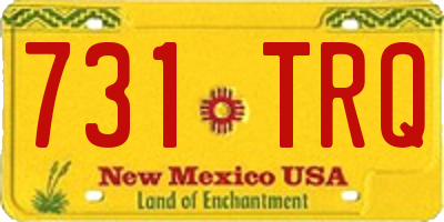 NM license plate 731TRQ