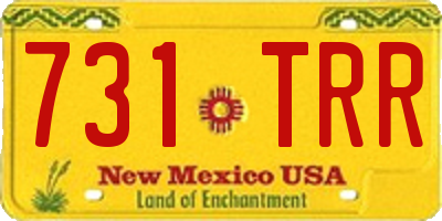 NM license plate 731TRR
