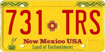 NM license plate 731TRS