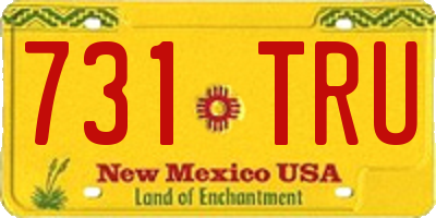NM license plate 731TRU