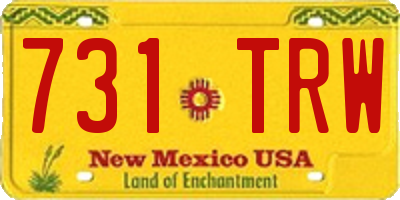 NM license plate 731TRW