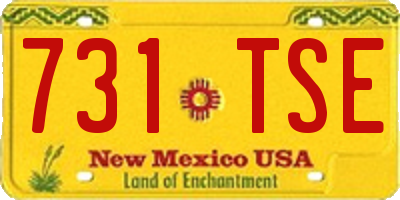NM license plate 731TSE