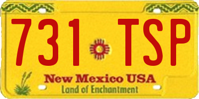 NM license plate 731TSP
