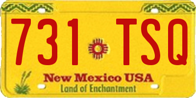 NM license plate 731TSQ