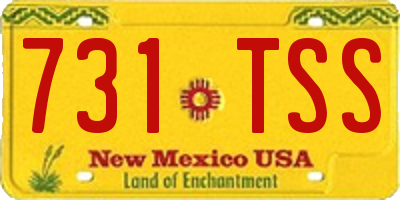 NM license plate 731TSS