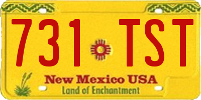 NM license plate 731TST