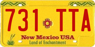 NM license plate 731TTA