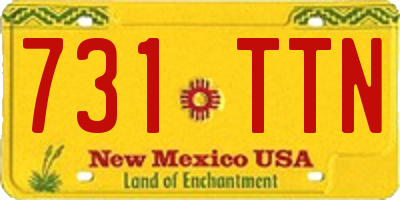 NM license plate 731TTN