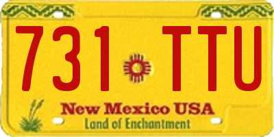 NM license plate 731TTU