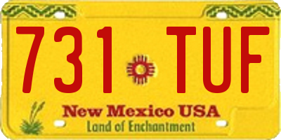 NM license plate 731TUF