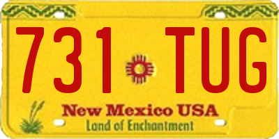 NM license plate 731TUG