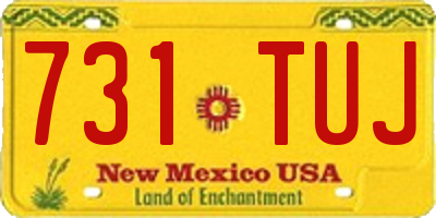 NM license plate 731TUJ