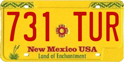 NM license plate 731TUR
