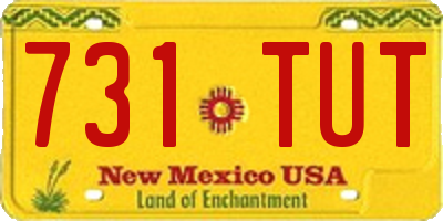 NM license plate 731TUT