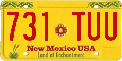 NM license plate 731TUU