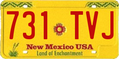 NM license plate 731TVJ