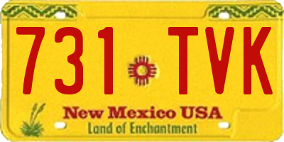 NM license plate 731TVK