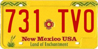 NM license plate 731TVO
