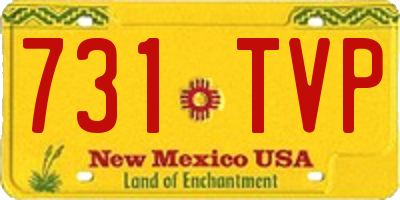 NM license plate 731TVP
