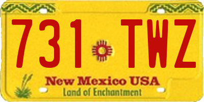 NM license plate 731TWZ