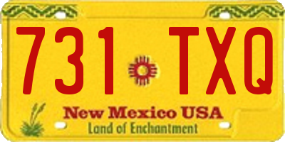 NM license plate 731TXQ