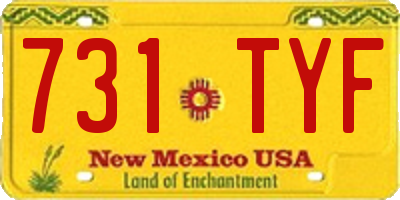 NM license plate 731TYF