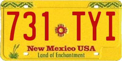 NM license plate 731TYI
