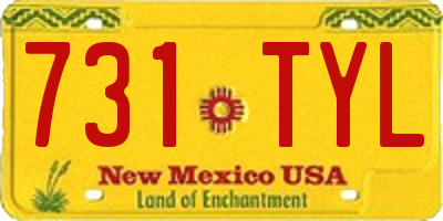 NM license plate 731TYL