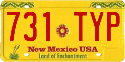 NM license plate 731TYP