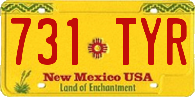 NM license plate 731TYR
